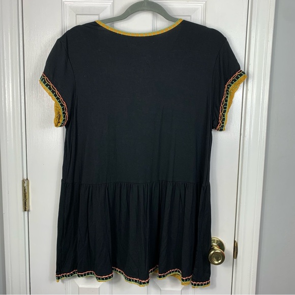 Double D Ranch Women Size Medium Floral Embroidered Tunic Western - Picture 2 of 5